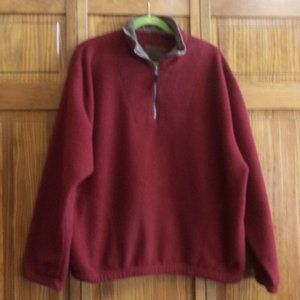 G.H. BASS & CO burgundy fleece sweatshirt sz XL men